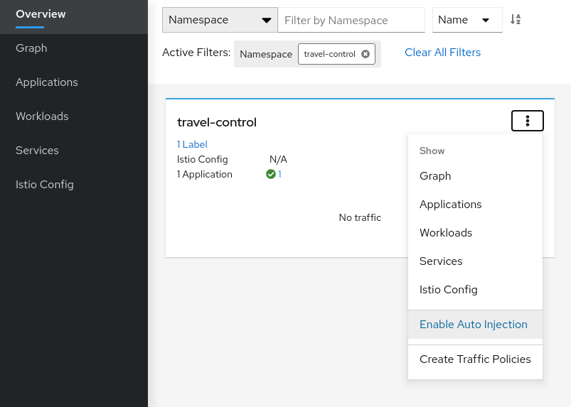 Enable Auto Injection per Namespace Enable Auto Injection per Namespace